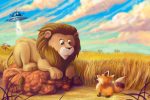 Truyện song ngữ: Cáo và sư tử