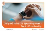Gợi ý trả lời IELTS Speaking Part 1 – Topic: Punctuality